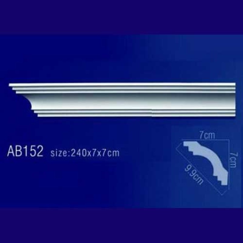 Плинтус потолочный без орнамента Гибкий AB152F в Казани