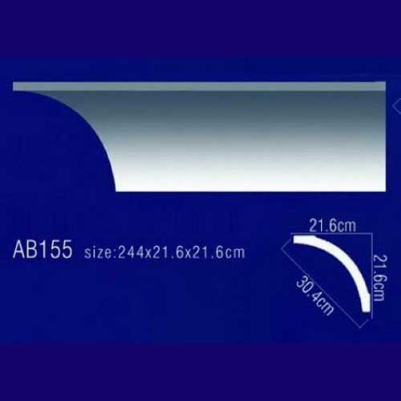 AB155 Плинтус потолочный без орнамента в Казани