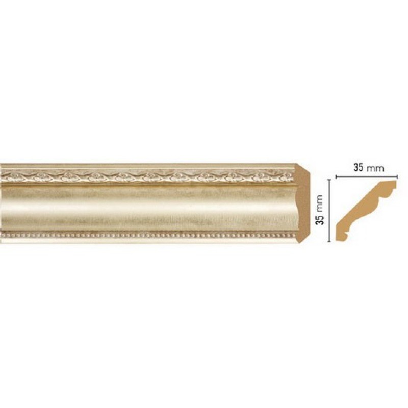 Плинтус потолочный цветная лепнина 155s-937 (35х35х2400)/36 в Казани