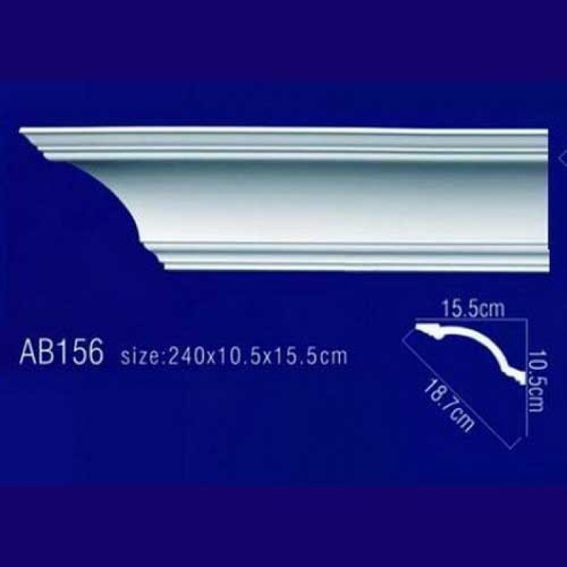 AB156 Плинтус потолочный без орнамента в Казани