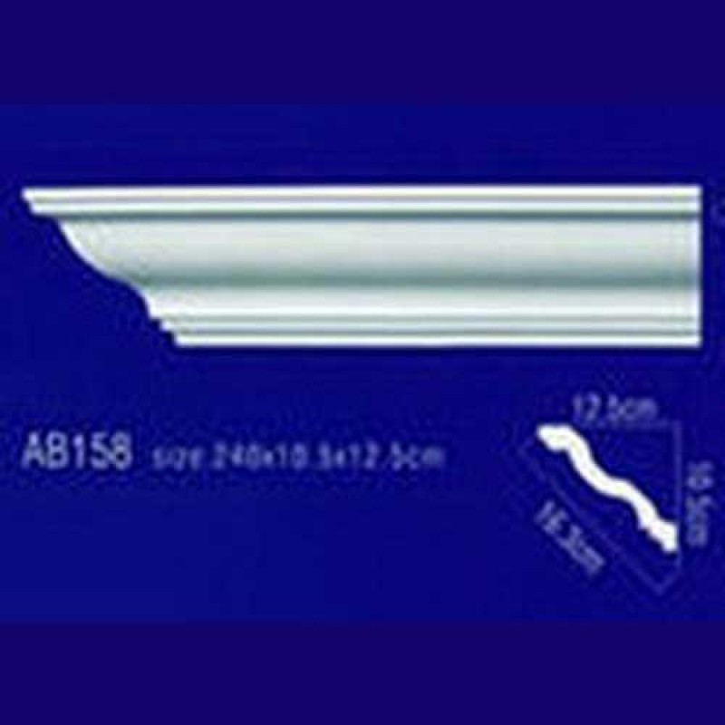 AB158 Плинтус потолочный без орнамента в Казани