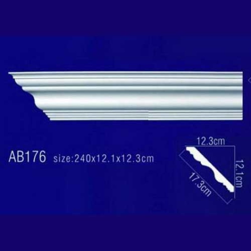 AB176 Плинтус потолочный без орнамента в Казани