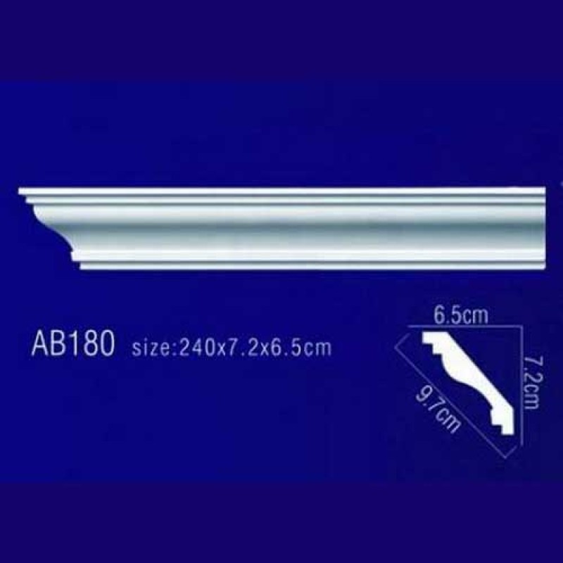 AB180 Плинтус потолочный без орнамента в Казани