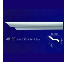 Плинтус потолочный без орнамента Гибкий AB190F в Казани