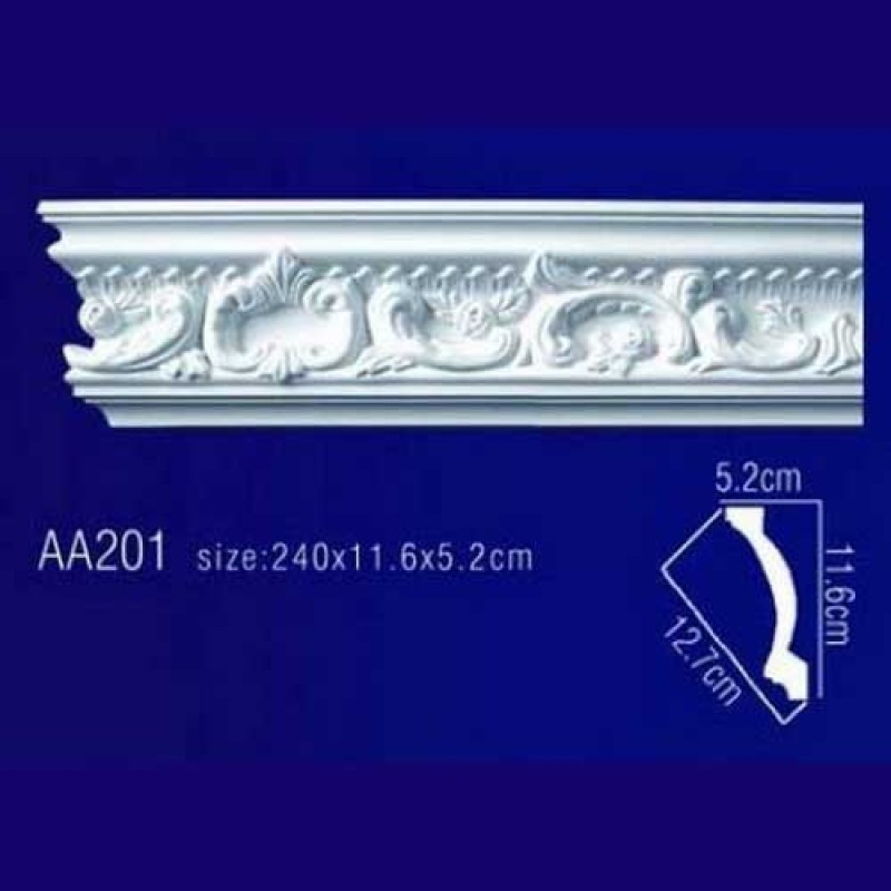 потолочный плинтус с орнаментом Гибкий AA201F в Казани