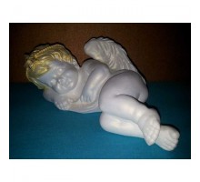 Скульптура ангелочек малая из гипса ск004