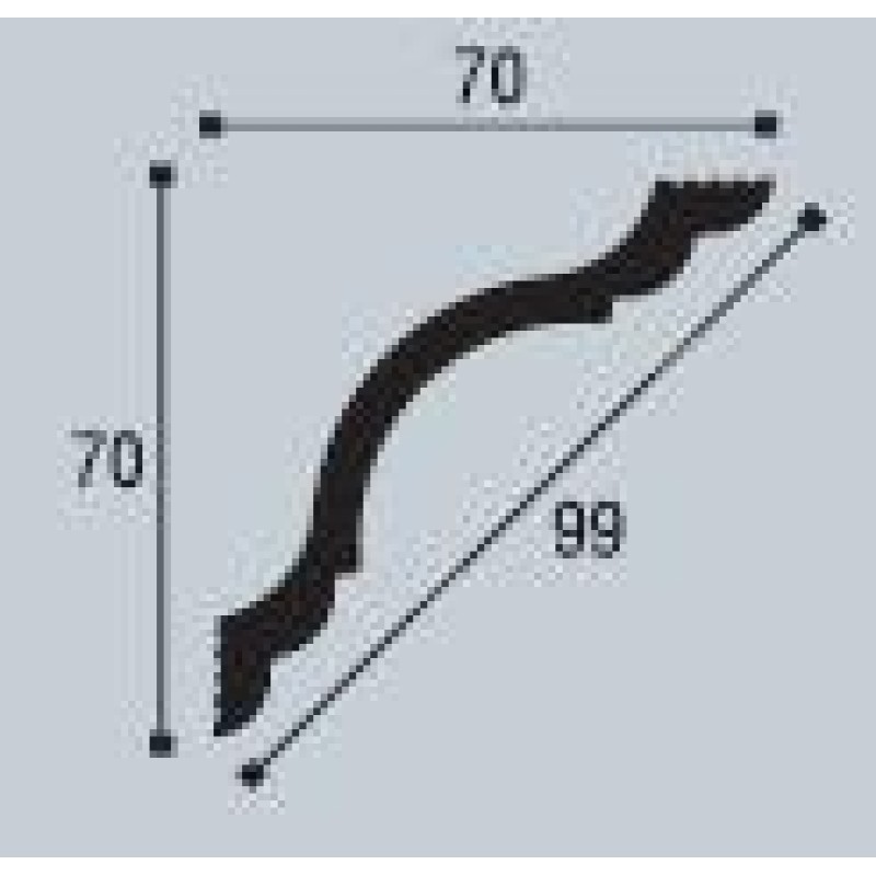 Плинтус потолочный C 07/70 в Казани
