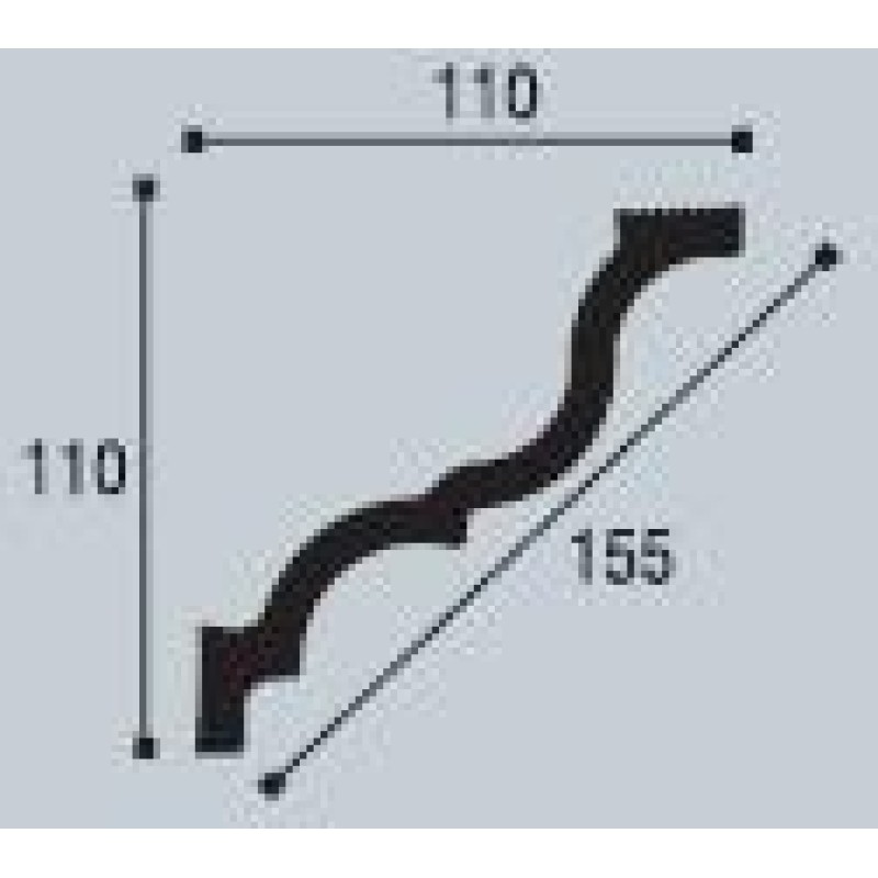 Плинтус потолочный C 15/110 в Казани