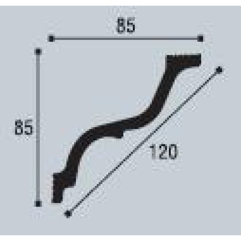 Плинтус потолочный C 16/85 в Казани