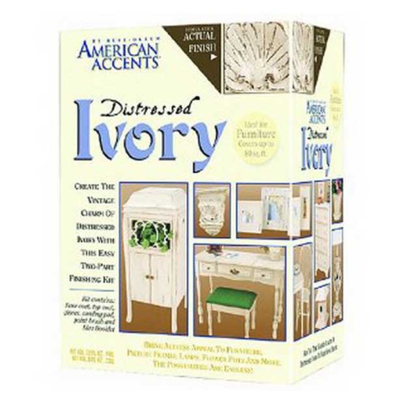 Краска с эффектом состаренной поверхности - набор 1,42л (2 банки 0,236л + 0,946л) Слоновая кость в Казани