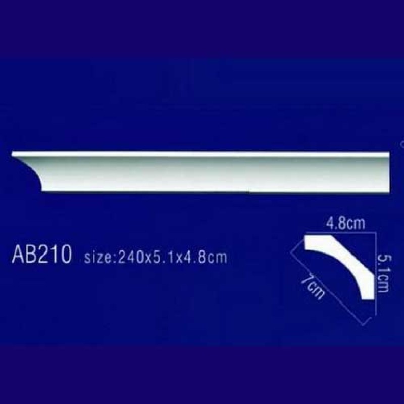 AB210 Плинтус потолочный без орнамента в Казани