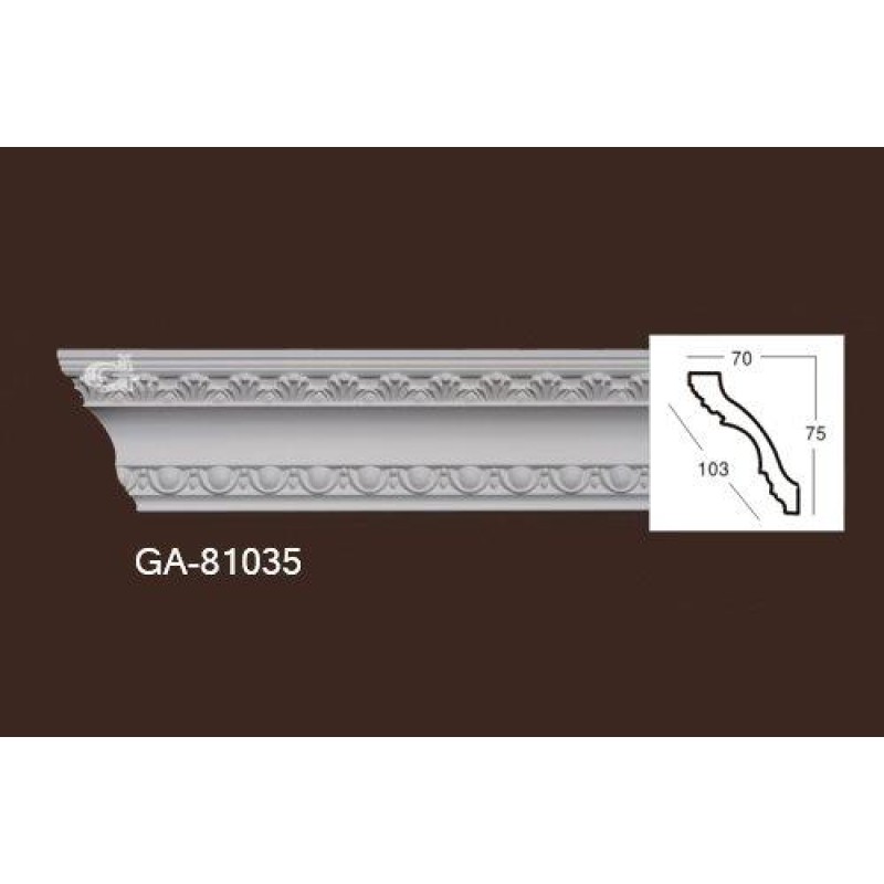 Карниз из полиуретана с онаментом 81035 в Казани
