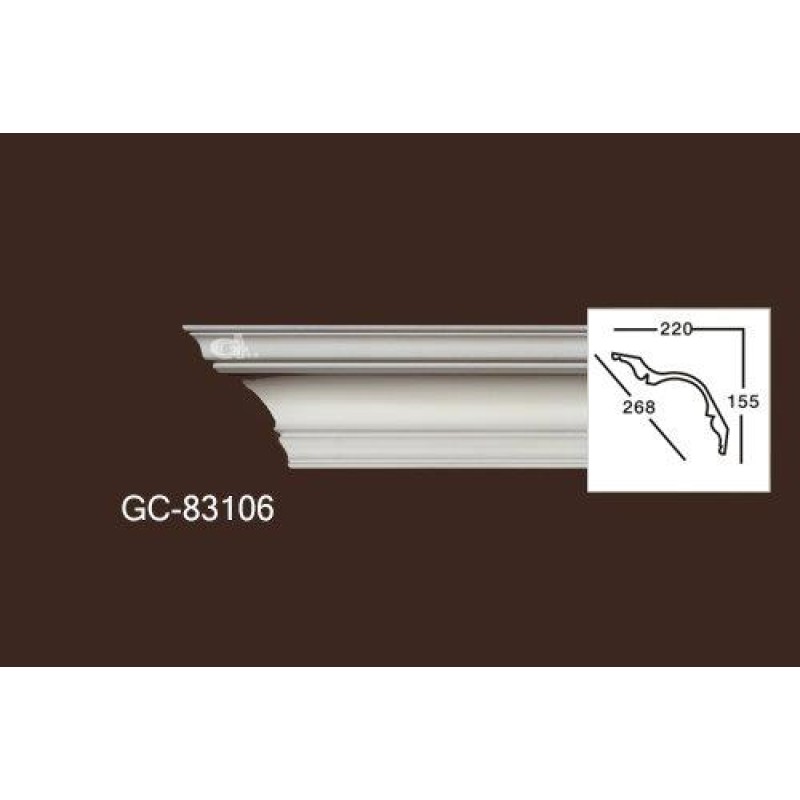 Карниз из полиуретана гладкий 83106 в Казани