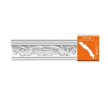 95406 гибкий потолочный плинтус с орнаментом DECOMASTER в Казани
