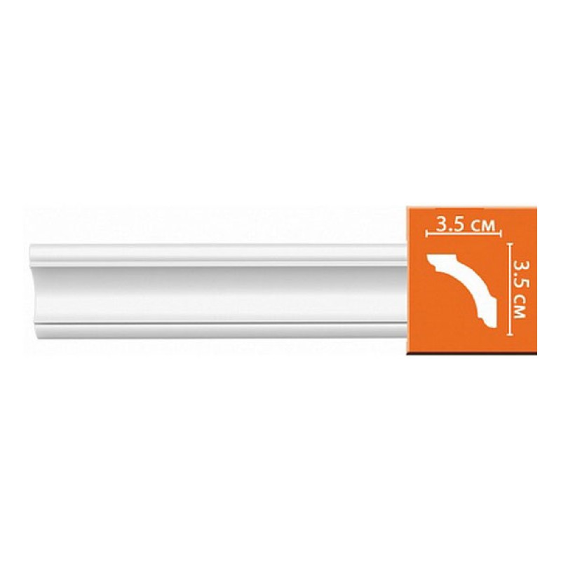 Плинтус потолочный  без  орнамента 96250 Гибкий в Казани