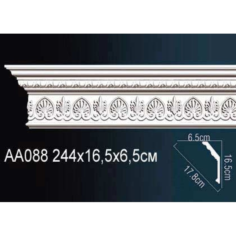 Карниз потолочный с рисунком AA088 в Казани