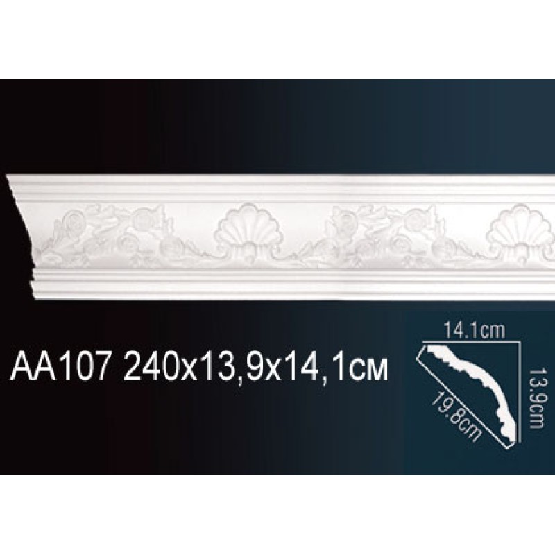 Карниз потолочный с рисунком AA107 в Казани