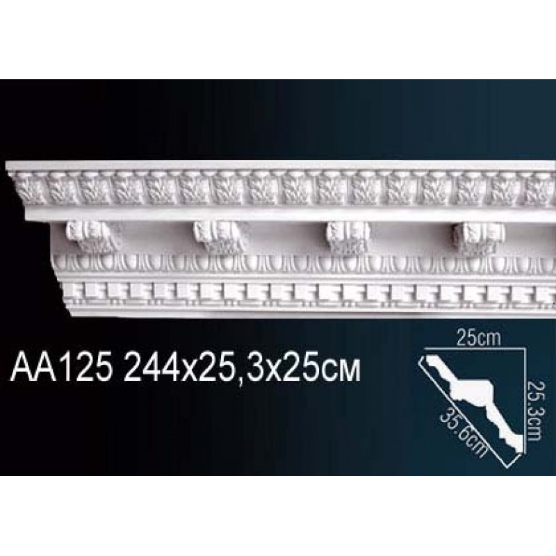 Карниз потолочный с рисунком AA125 в Казани