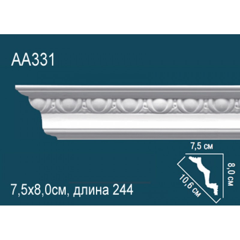 потолочный плинтус с орнаментом AA331 в Казани