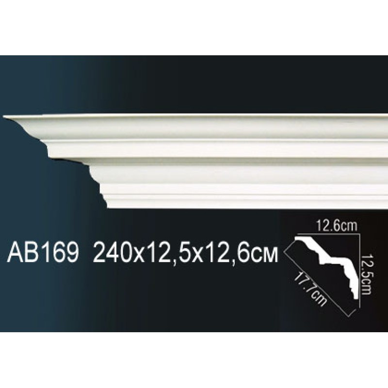 Карниз потолочный гладкий AB169 в Казани