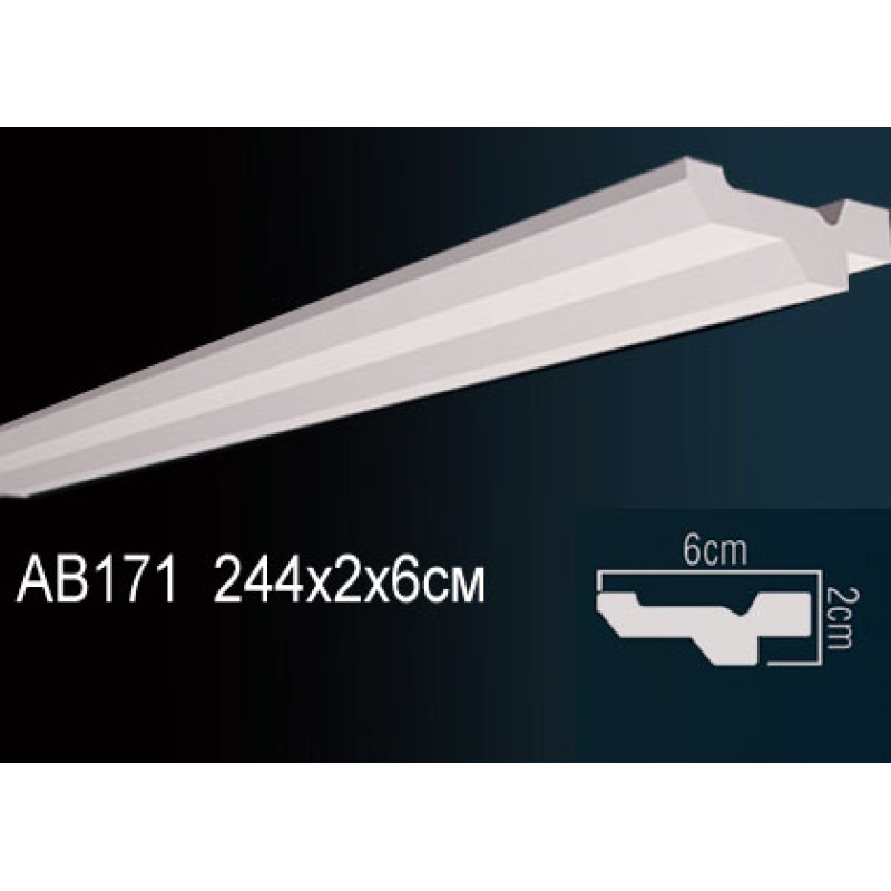 Карниз потолочный гладкий AB171 в Казани