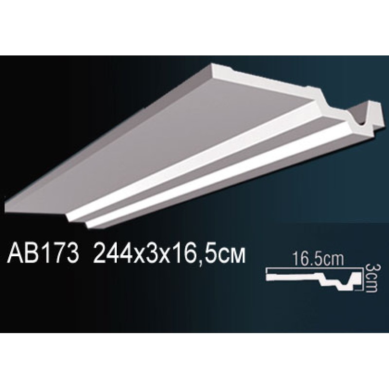 Карниз потолочный гладкий AB173 в Казани