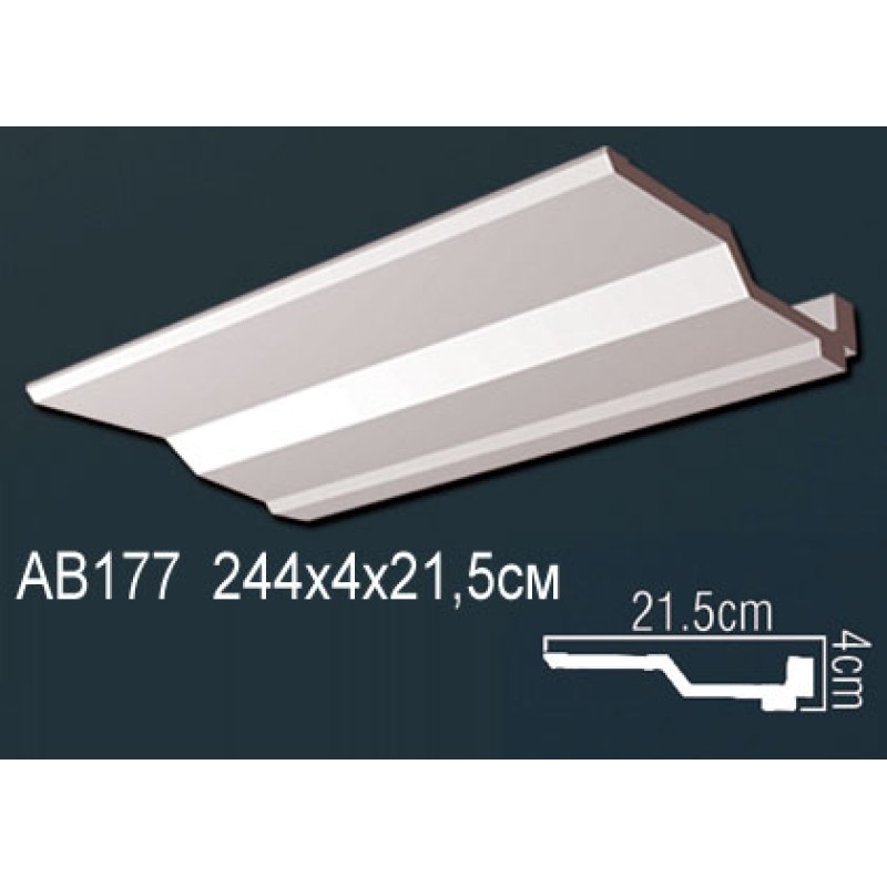 Карниз потолочный гладкий AB177 в Казани