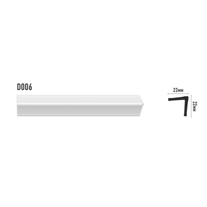 D006/80 угловой плинтус ДМ(22*22*2000 мм) в Казани