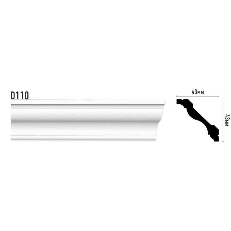 D110/40 Плинтус ДМ(43*43*2000 мм) в Казани