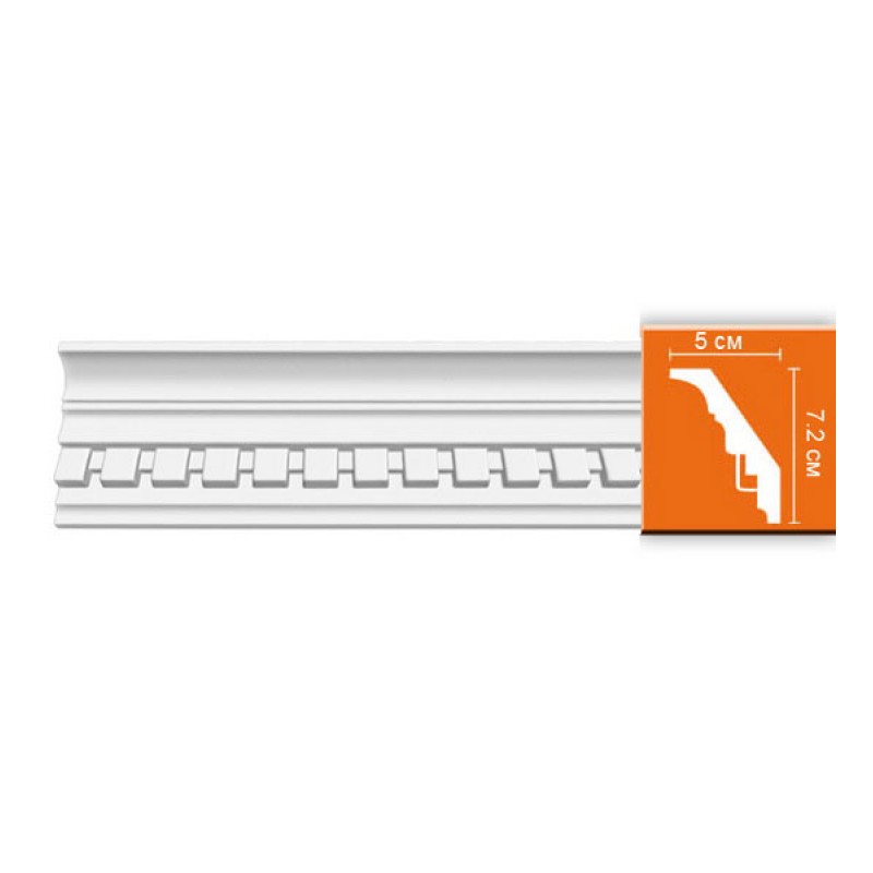 DT-22 гибкий потолочный плинтус с орнаментом в Казани