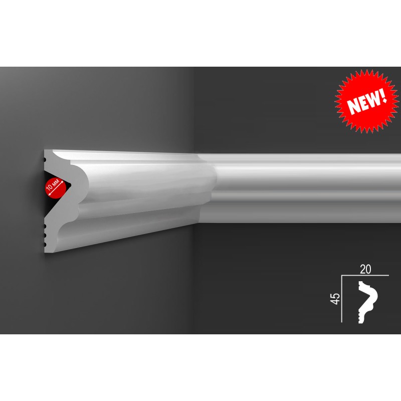 Молдинг для стены М18, 45х20 в Казани