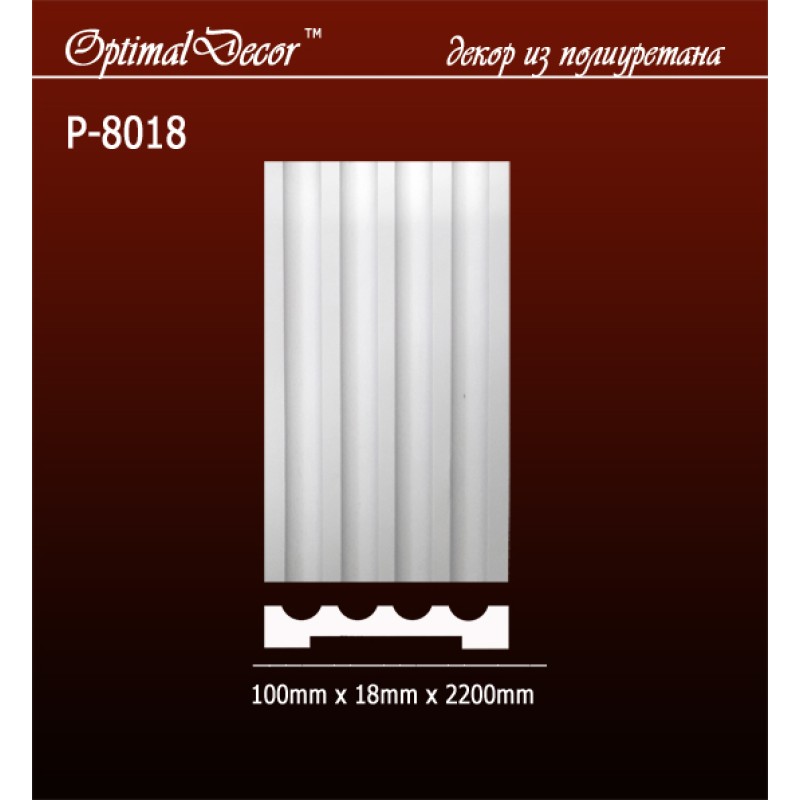 Пилястра P8018 (100*18*2200) OptimalDecor в Казани