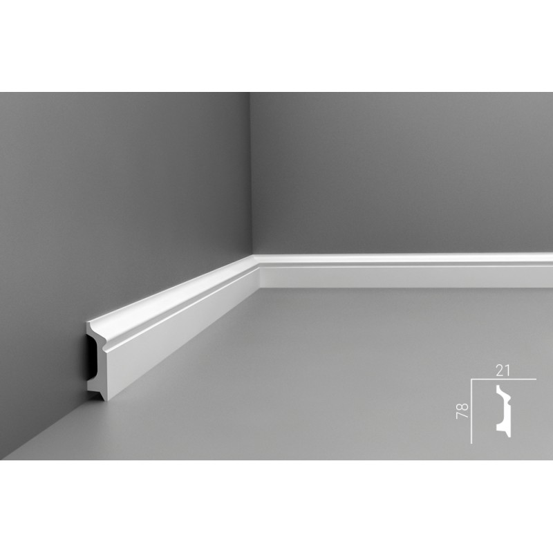 Плинтус П001, 78х21, экополимер в Казани