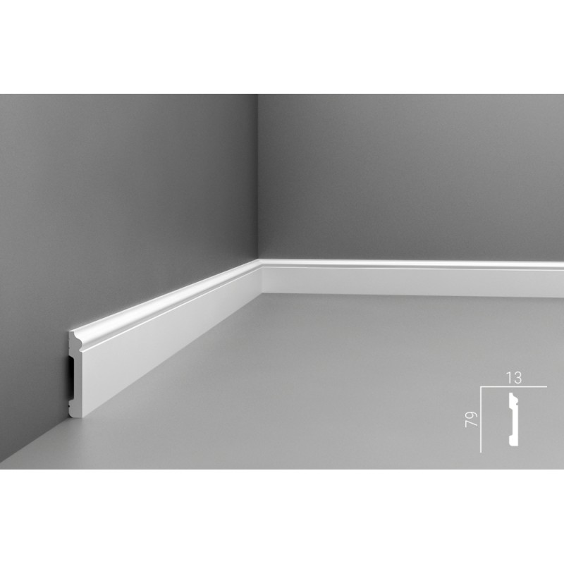 Плинтус П002, 79х13, экополимер в Казани