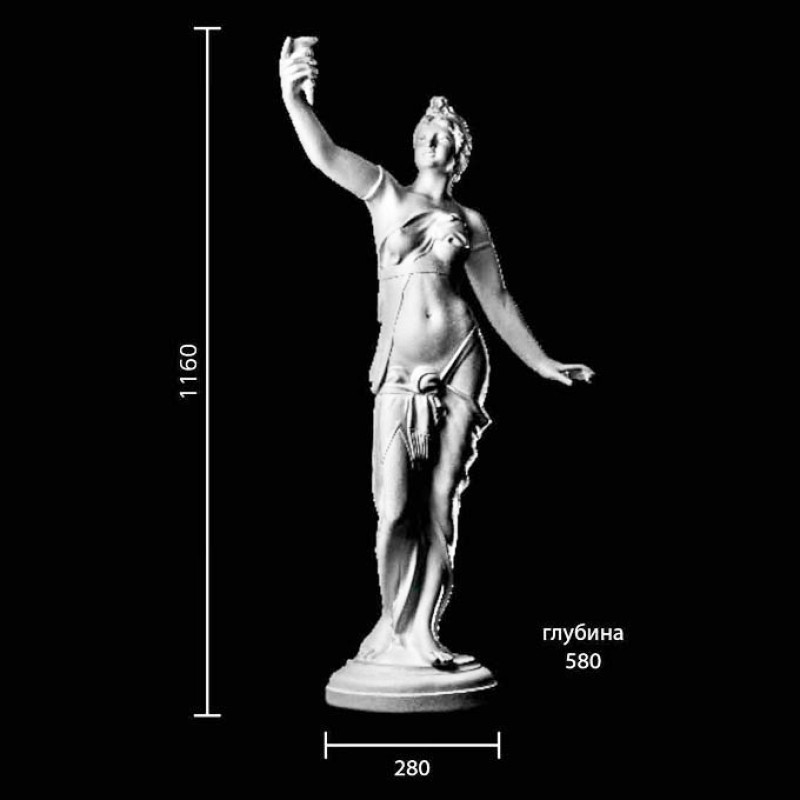Статуя Девушка с факелом ST-001 в Казани