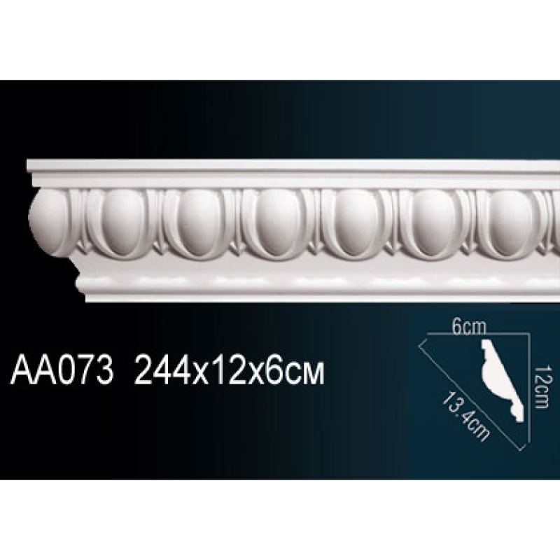 потолочный плинтус с орнаментом AA073 в Казани