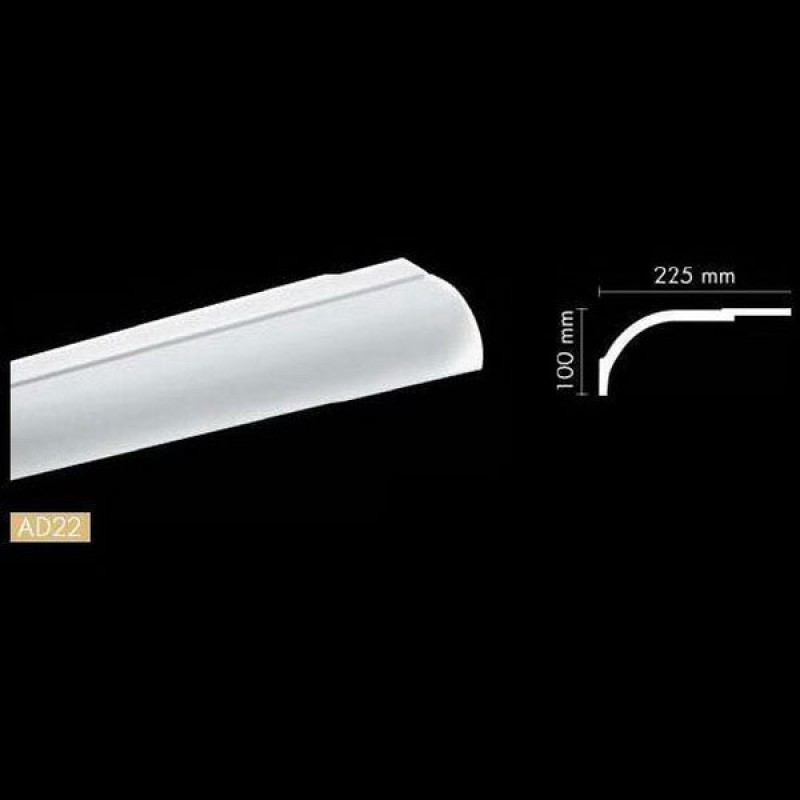 Гладкий потолочный профиль AD22 в Казани