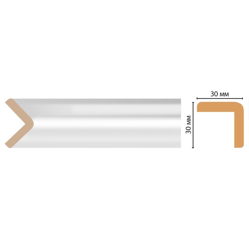 D134-114 ШК/28 угловой молдинг DECOMASTER(30*30*2400 мм) в Казани