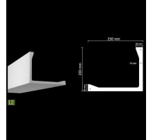 Гладкий потолочный профиль для скрытого освещения. L2 в Казани