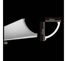 Гладкий потолочный профиль для скрытого освещения. L3