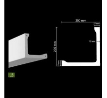 Гладкий потолочный профиль для скрытого освещения. L5 в Казани