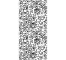 Текстильный орнамент черный пластиковая панель 250 мм.