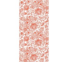 Текстильный орнамент коралл пластиковая панель 250 мм.