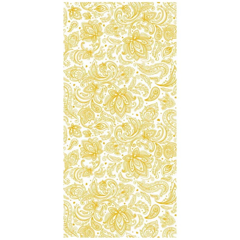 Текстильный орнамент золото пластиковая панель 250 мм. в Казани