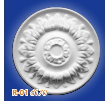 Розетка потолочная из полистирола R01 в Казани