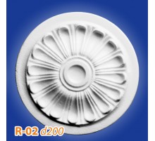 Розетка потолочная из полистирола R02 в Казани