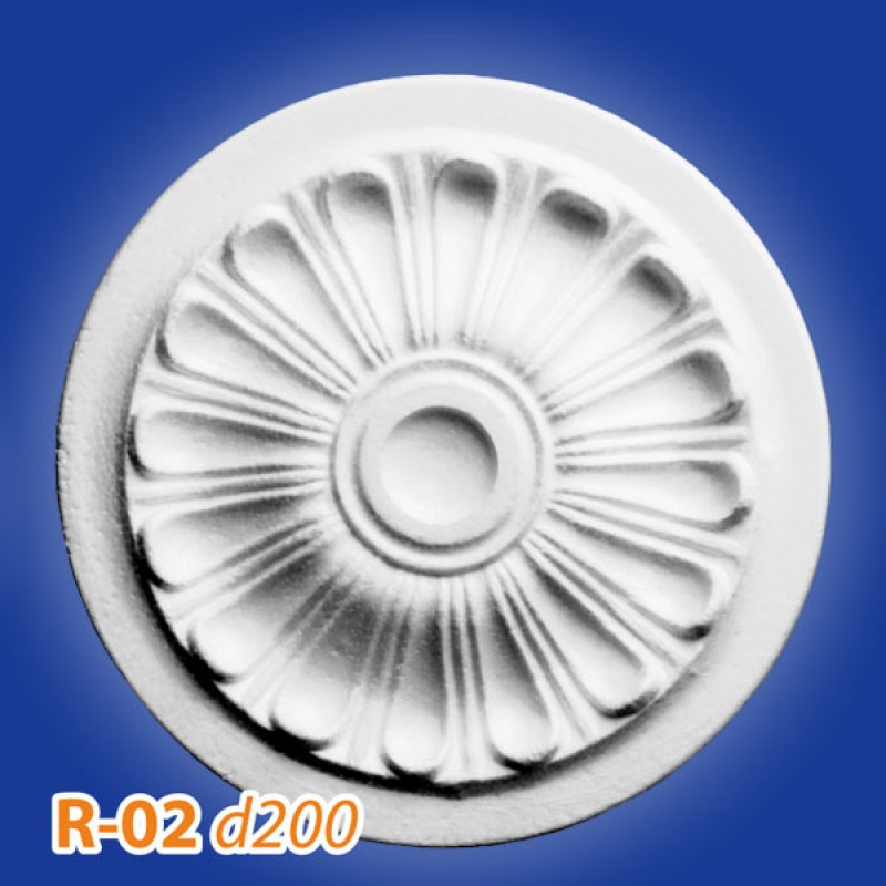 Розетка потолочная из полистирола R02 в Казани