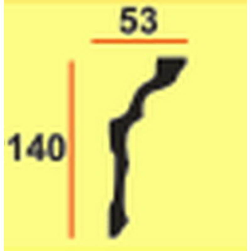 Потолочный плинтус glanzepol GP25 Gold в Казани