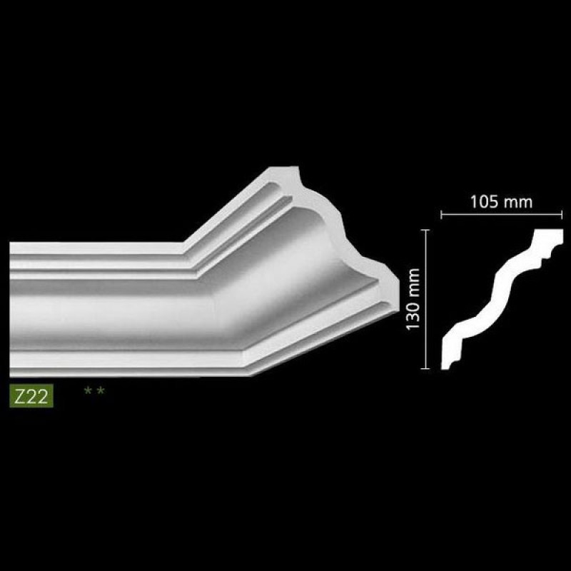 Гладкий потолочный профиль Z22 в Казани