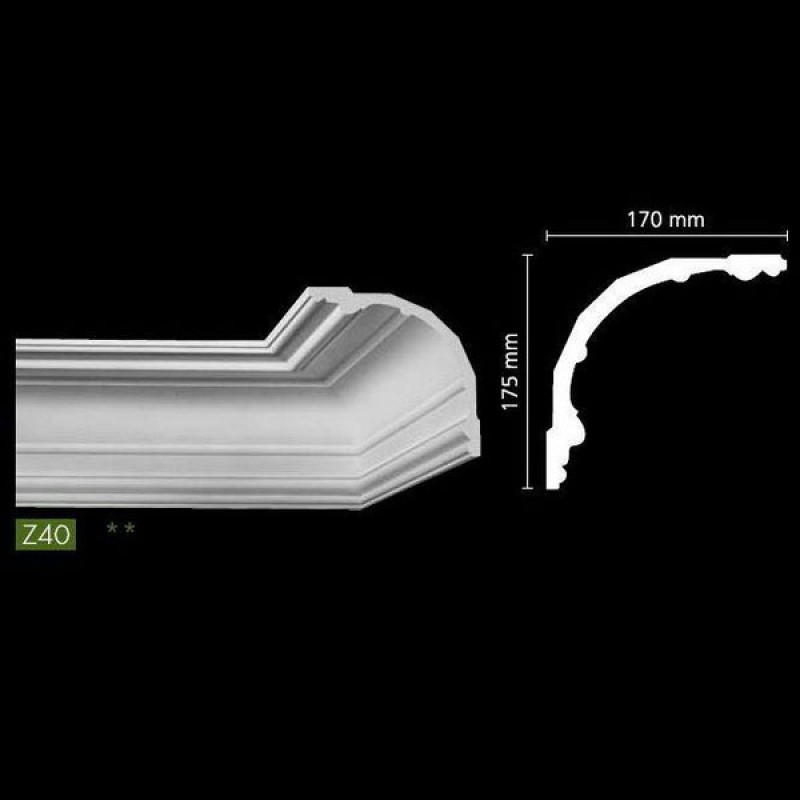 Гладкий потолочный профиль Z40 в Казани